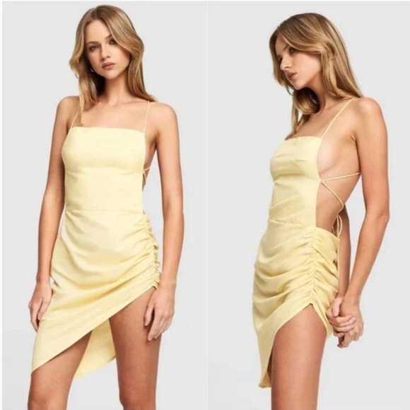 NWT Lioness No Love Loss Dress in Lemon - Picture 1 of 7